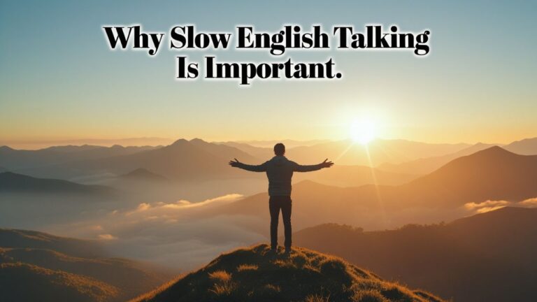 Why Slow English Talking Is Important.